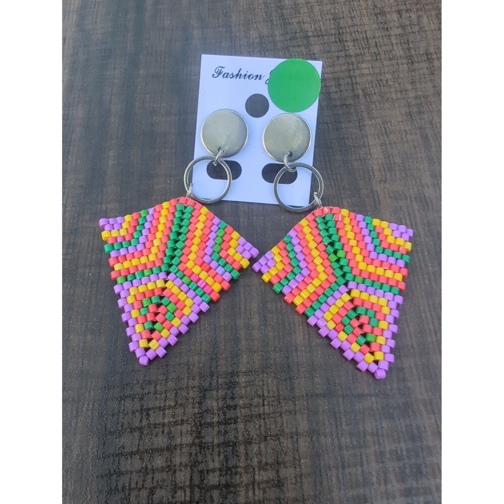 Colorful Seed Bead Earrings